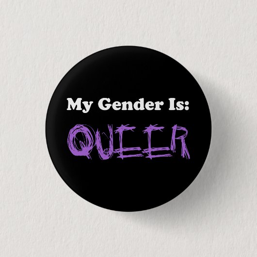 Mijn geslacht is: Queer Ronde Button 3,2 Cm (Voorkant)