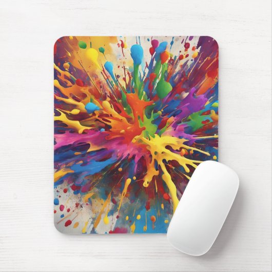 Mijn gespleten kleur Mousepad Muismat (Met muis)