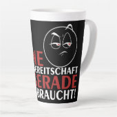 Mijn gespreksbereidheid is nu op! latte mok (Rechterhoek)