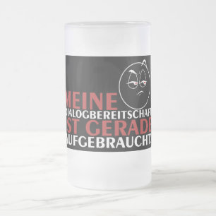 Mijn gespreksbereidheid is nu op! matglas bierpul