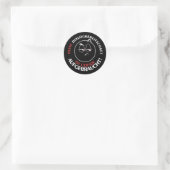 Mijn gespreksbereidheid is nu op! ronde sticker (Tas)