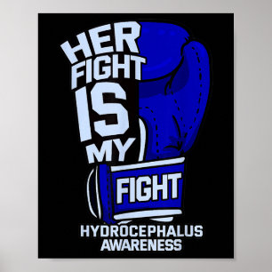 Mijn gevecht is mijn strijd hydrocefalus bewustzij poster