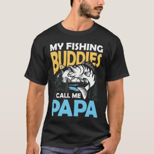 Mijn Geviste Boeddies noemen me Papa - Vissende Pa T-shirt