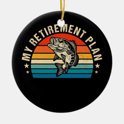 Mijn Geviste pensioenregelingFunny Fish Humor Keramisch Ornament (Voorkant)