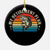 Mijn Geviste pensioenregelingFunny Fish Humor Keramisch Ornament (Achterkant)