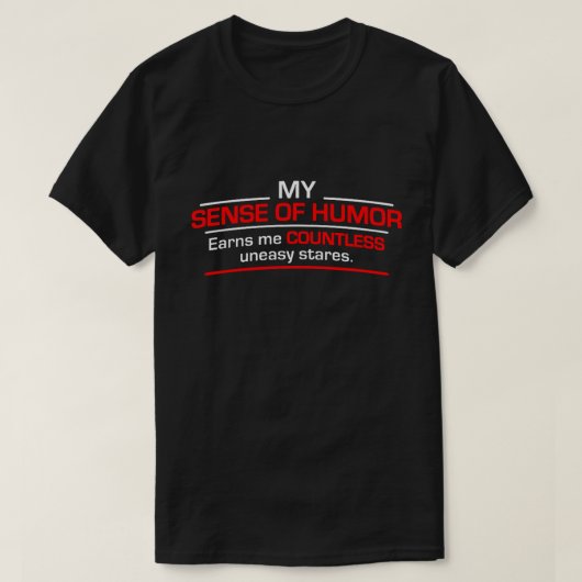 Mijn gevoel van humor... t-shirt (Design voorkant)