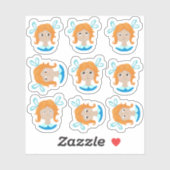 Mijn gevoelens Emoties Grafiek Meisjes Sticker (Vel)
