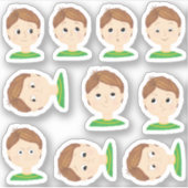 Mijn gevoelens Emoties Grafiek Sticker (Voorkant)