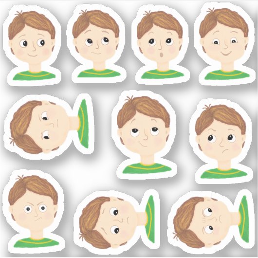 Mijn gevoelens Emoties Grafiek Sticker (Voorkant)