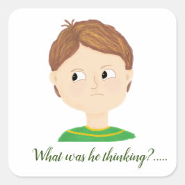 Mijn gevoelens Emoties Grafiek Vierkante Sticker