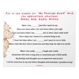 Mijn Gevoelens Gedicht Vul het blanco in Notitieblok