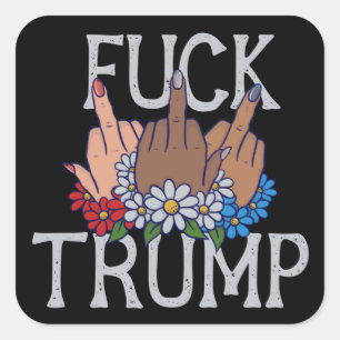 Mijn gevoelens op Donald Trump United we stand Vierkante Sticker
