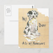 Mijn geweldige dane Ate mijn thuiswerk Briefkaart (Voorkant / Achterkant)