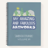 Mijn geweldige en fantastische kunstwerken Blue De Notitieboek (Voorkant)