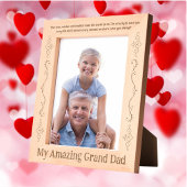 Mijn geweldige grootvader bericht Vaderdag cadeau Gegraveerde Lijstjes