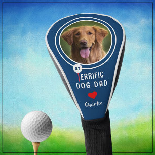 Mijn geweldige hond papa gepersonaliseerde golfer  golfheadcover