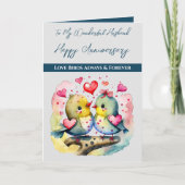 Mijn geweldige man liefde vogels Jubileum Kaart (Voorkant)