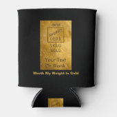 Mijn gewicht in goud blikjeskoeler (Voorkant)
