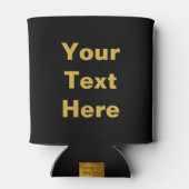 Mijn gewicht in goud blikjeskoeler (Achterkant)