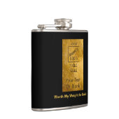 Mijn gewicht in goud heupfles (Rechts)