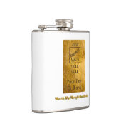 Mijn gewicht in goud heupfles (Rechts)