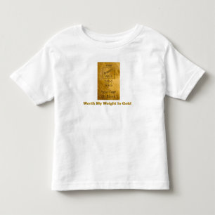 Mijn gewicht in goud kinder shirts