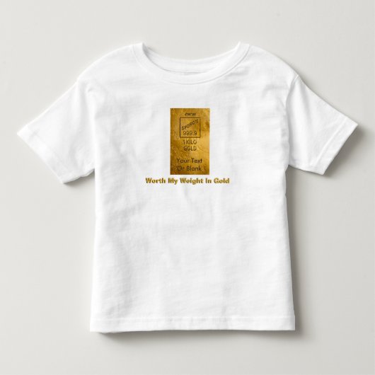 Mijn gewicht in goud kinder shirts (Voorkant)