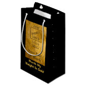 Mijn gewicht in goud klein cadeauzakje (Voorkant Gekanteld)