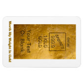 Mijn gewicht in goud magneet (Horizontaal)