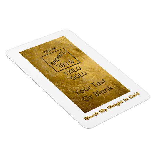 Mijn gewicht in goud magneet (Rechterzijde)