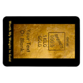 Mijn gewicht in goud magneet (Horizontaal)