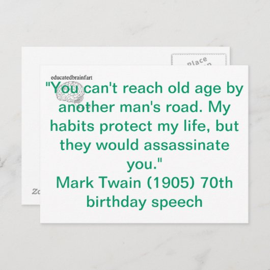 Mijn gewoontes briefkaart (Voorkant / Achterkant)