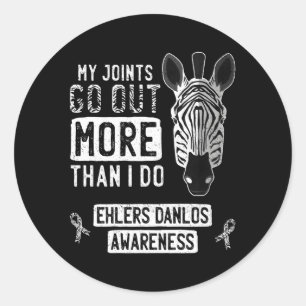 Mijn gewrichten gaan uit Ehlers-Danlos syndroom Ed Ronde Sticker