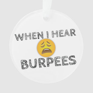 Mijn gezicht als ik Burpees hoor - de Emoji opstok Ornament
