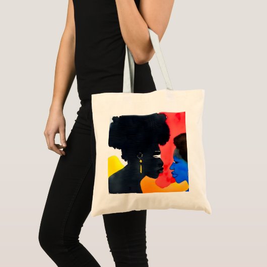 Mijn gezicht in zwarte Canvas tas (Voorkant (product))