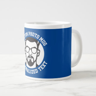 Mijn gezicht op een CHELSEA BLAUWE aangepaste reuz Grote Koffiekop