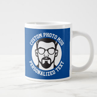Mijn gezicht op een CHELSEA BLAUWE op maat gemaakt Grote Koffiekop