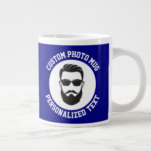 Mijn gezicht op een NAVY BLUE op maat gemaakt prod Grote Koffiekop