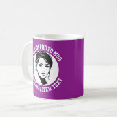 Mijn gezicht op een op maat gemaakte mok PLUM PAAR (Voorkant links)