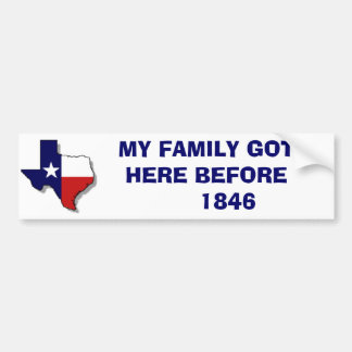 MIJN GEZIN IS HIER VÓÓR 1846 BUMPERSTICKER