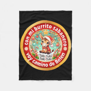 Mijn Gezonde Burrito Mexicaanse Kerst Ezel Spaans Fleece Deken