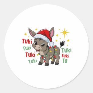 Mijn Gezonde Burrito Mexicaanse Kerst Ezel Spaans Ronde Sticker