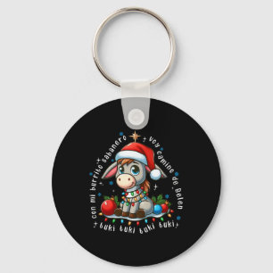 Mijn Gezonde Burrito Mexicaanse Kerst Ezel Spaans Sleutelhanger
