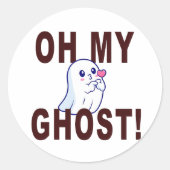 Mijn Ghost! Ronde Sticker (Voorkant)