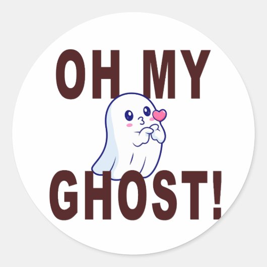 Mijn Ghost! Ronde Sticker (Voorkant)