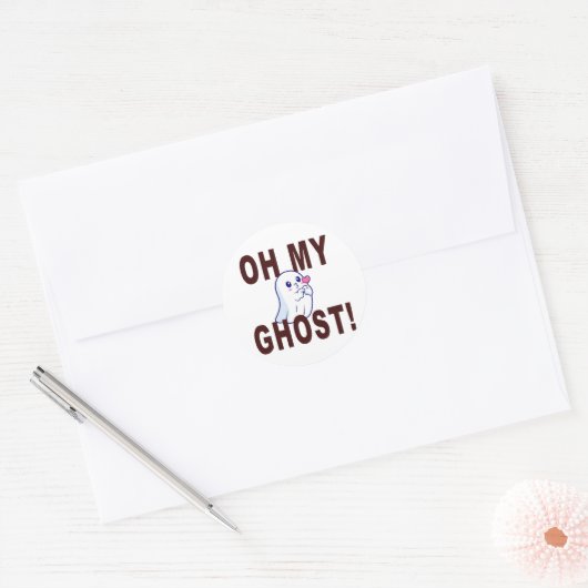 Mijn Ghost! Ronde Sticker (Envelop)