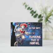 Mijn giftige eigenschap griezelige Halloween clown Feestdagenkaart (Staand voorkant)