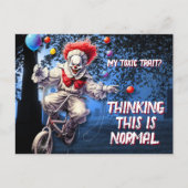 Mijn giftige eigenschap griezelige Halloween clown Feestdagenkaart (Voorkant)