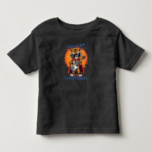 Mijn gitaar heeft superkrachten Tijger Superheld R Kinder Shirts