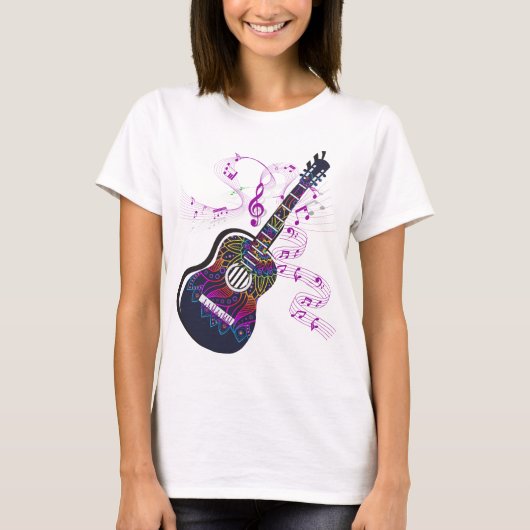 Mijn gitaar is mijn muziek t-shirt (Voorkant)